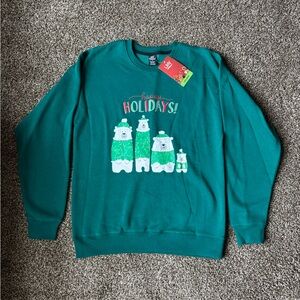Lildy Unisex Holiday Sweater Crewneck Polar Bear Theme Small NWT